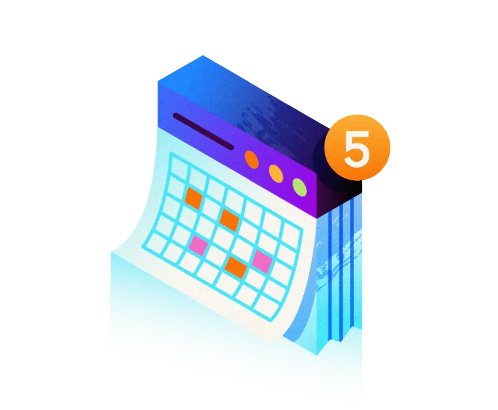 Application schedule graphic